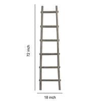 Transitional Style Wooden Decor Ladder with 6 Steps, Gray - BM210393