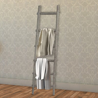 Transitional Style Wooden Decor Ladder with 6 Steps, Gray - BM210393