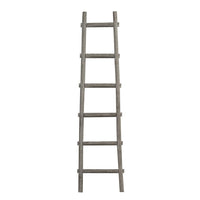 Transitional Style Wooden Decor Ladder with 6 Steps, Gray - BM210393