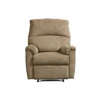 Fabric Upholstered Zero Wall Recliner with Pillow Top Armrests in Beige - BM210773