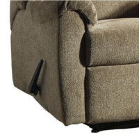 Fabric Upholstered Zero Wall Recliner with Pillow Top Armrests in Beige - BM210773