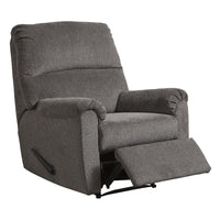 Fabric Upholstered Zero Wall Recliner with Pillow Top Armrests in Gray - BM210775