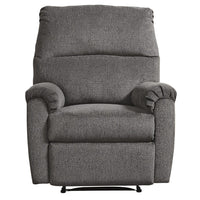 Fabric Upholstered Zero Wall Recliner with Pillow Top Armrests in Gray - BM210775