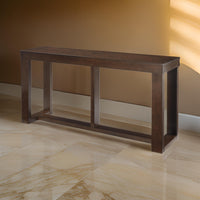 Rectangular Wooden Sofa Table with Sled Base in Espresso Brown - BM210852