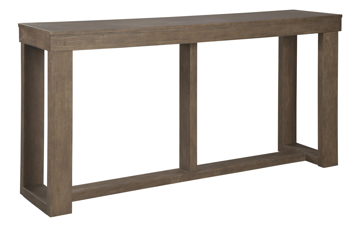 Rectangular Wooden Sofa Table with Sled Base in Light Brown - BM210853