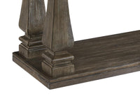 Rectangular Wooden Sofa Table with Square Baluster Legs in Taupe Brown - BM210854