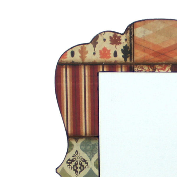 Contemporary Mirror Wall Decor with Scalloped Design Frame, Multicolor - BM211061