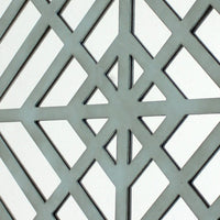 Contemporary Mirrored Wall Decor with Geometric Overlay on Top, Blue and Silver - BM211072