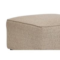 Square Textured Fabric Upholstered Oversized Accent Ottoman in Beige - BM213370