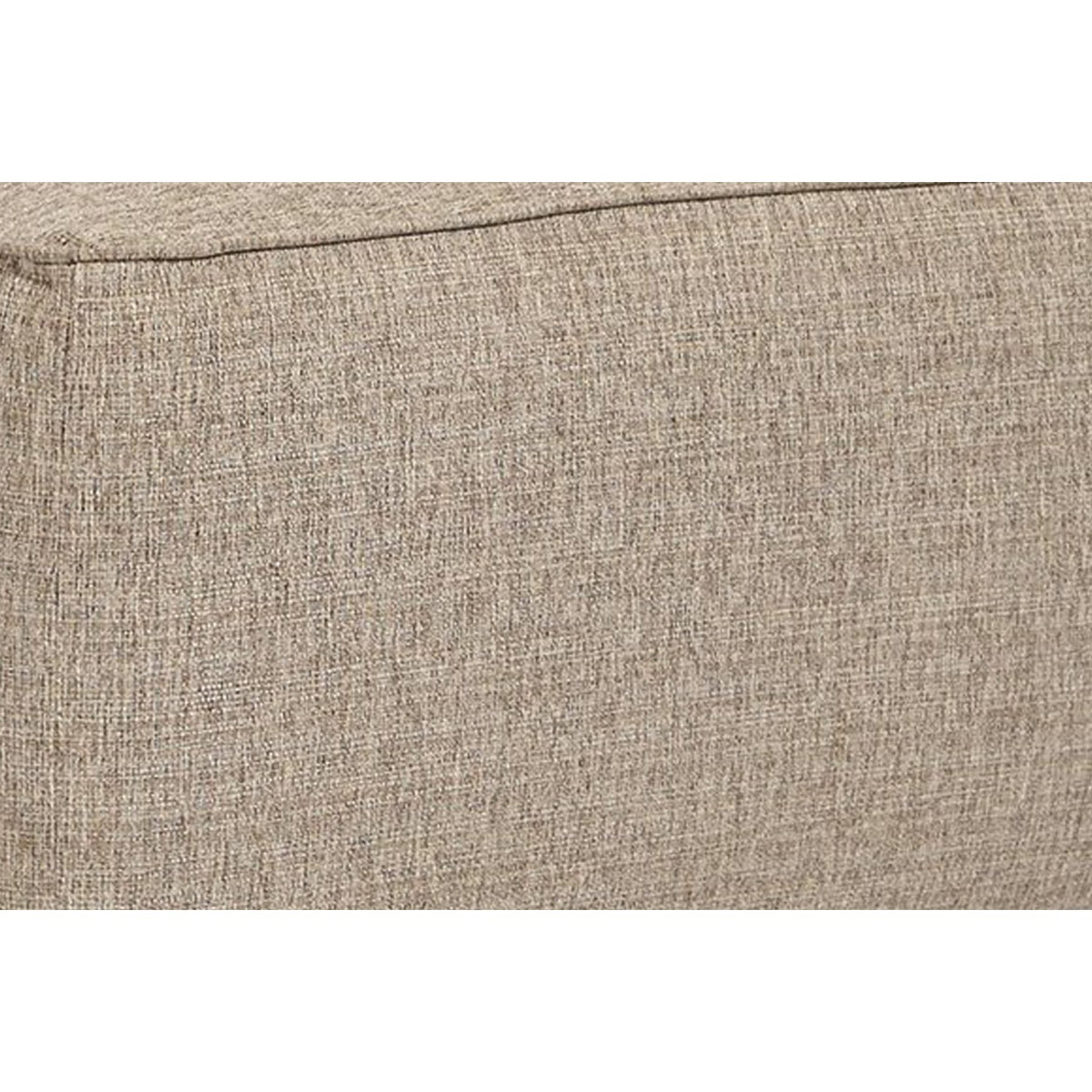 Square Textured Fabric Upholstered Oversized Accent Ottoman in Beige - BM213370