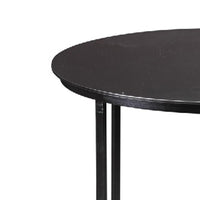 Round Metal Frame Side Table with Tubular Legs, Black - BM214005