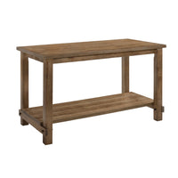 Counter Height Wooden Dining Table with Open Bottom Shelf, Brown - AMF-70830