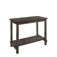 Counter Height Wooden Dining Table with Open Bottom Shelf, Gray - BM214972
