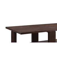 Contemporary Style Rectangular Coffee Table with Open Bottom Shelf, Brown - BM215038