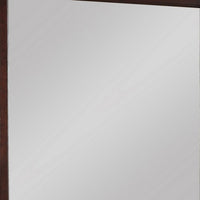 Square Molded Wooden Frame Dresser Mirror, Cherry Brown and Silver - BM215171