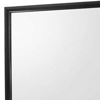 Rectangular Wooden Frame Dresser Top Mirror, Black and Silver - BM215210