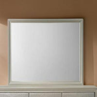Rectangular Wood Encased Dresser Top Mirror, Champagne Silver - BM215211