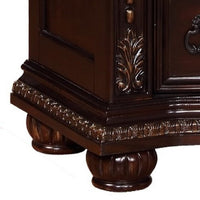 Wooden Nightstand with Three Spacious Drawers and Bun Feet, Brown - BM215400