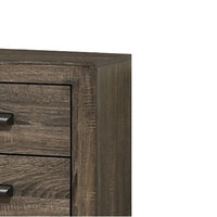 2 Drawer Wooden Nightstand with Metal Handles and Bracket Legs, Brown - BM215413