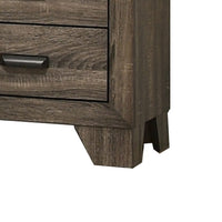 2 Drawer Wooden Nightstand with Metal Handles and Bracket Legs, Brown - BM215413
