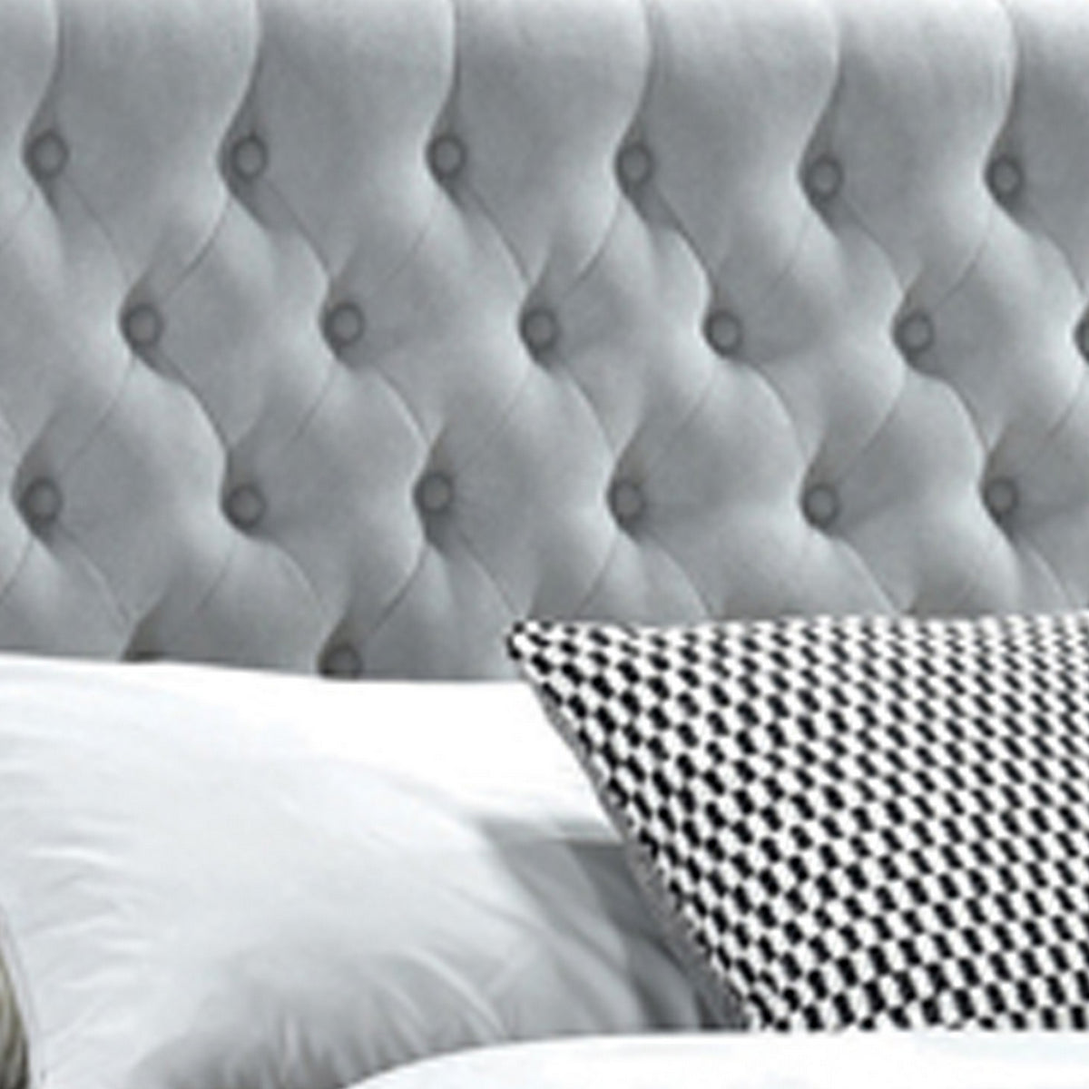 Fabric Upholstered Wooden Full Size Bed with Bottom Drawers, Gray