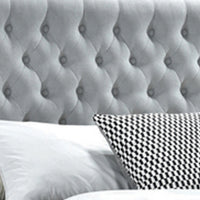 Fabric Upholstered Wooden Full Size Bed with Bottom Drawers, Gray