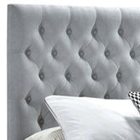Fabric Upholstered Wooden Full Size Bed with Bottom Drawers, Gray
