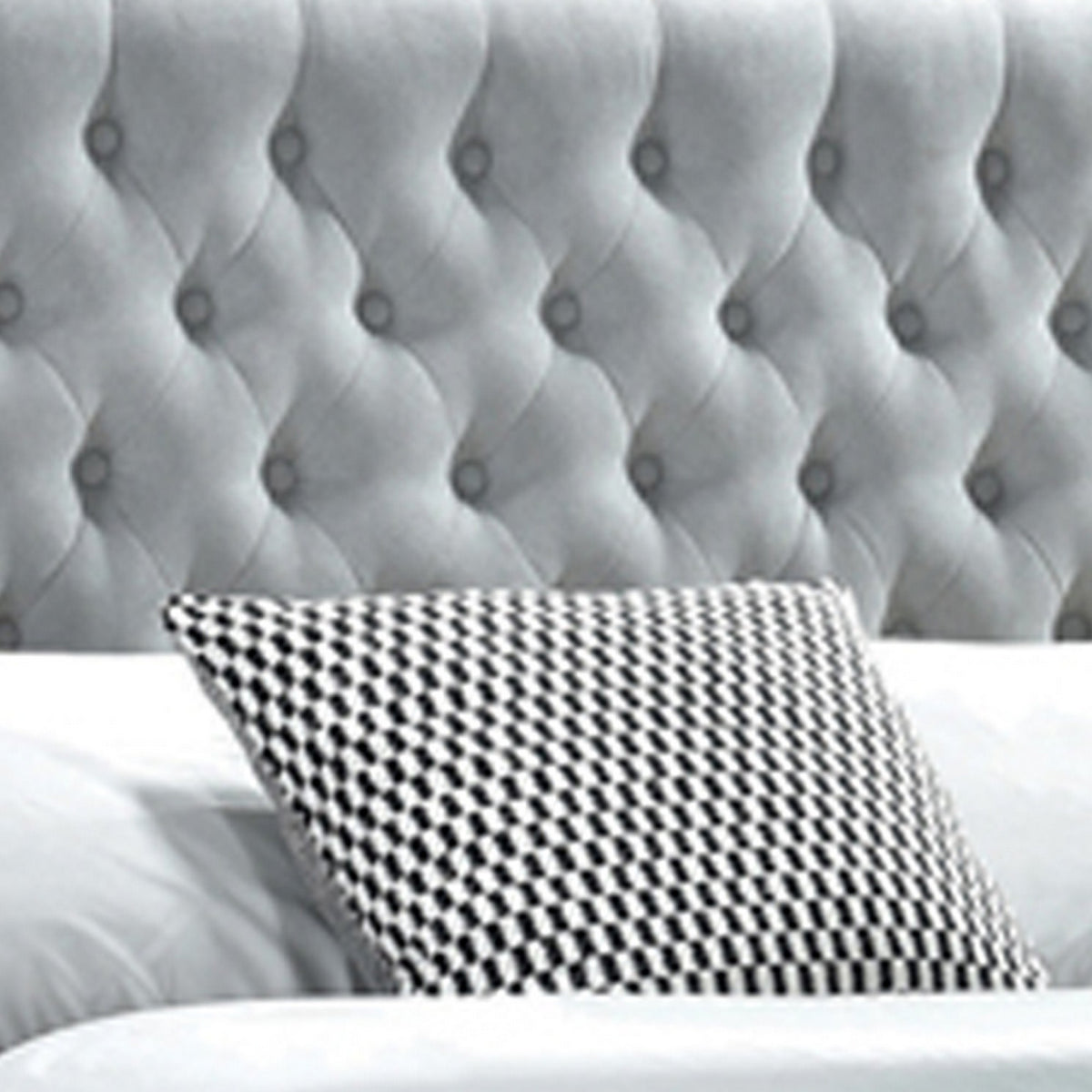 Fabric Upholstered Wooden Queen Size Bed with Bottom Drawers, Gray