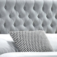 Fabric Upholstered Wooden Queen Size Bed with Bottom Drawers, Gray