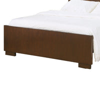 3 Open Bookcase Eastern King Size Bed with Soft Light, Brown - BM215957