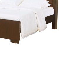 3 Open Bookcase Queen King Size Bed with Soft Light, Brown