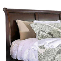 Transitional California King Wooden Bed with Multiple Bottom Drawers, Brown - BM216314