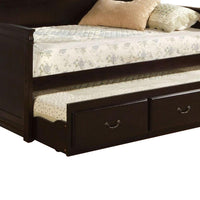 Traditional Style Wooden Daybed with Trundle, Brown - BM216367