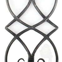 Metal Candle Holder with Fleur De Lis Design, Set of 2, Black - BM217258