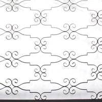 Rectangular Metal Frame Wall Decor with Curved Design Accents, Black - BM217261