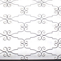 Rectangular Metal Frame Wall Decor with Curved Design Accents, Black - BM217261