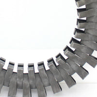 Gear Shaped Metal Wall Mirror with Mounting Hardware, Gray - BM217264