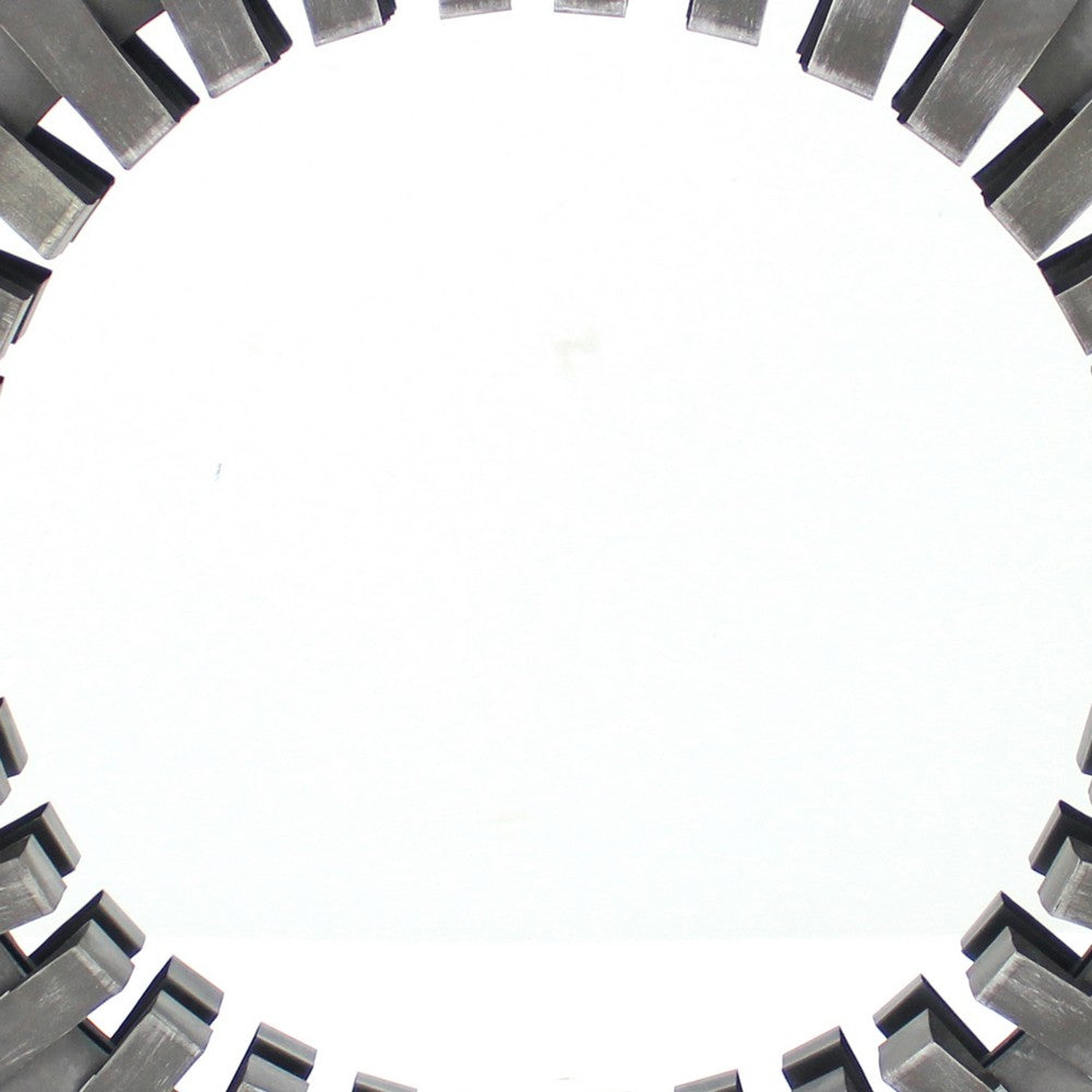 Gear Shaped Metal Wall Mirror with Mounting Hardware, Gray - BM217264