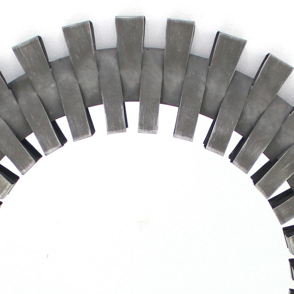 Gear Shaped Metal Wall Mirror with Mounting Hardware, Gray - BM217264