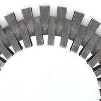 Gear Shaped Metal Wall Mirror with Mounting Hardware, Gray - BM217264