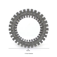 Gear Shaped Metal Wall Mirror with Mounting Hardware, Gray - BM217264