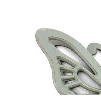 Wooden Butterfly Wall Plaque with Cutout Detail, Light Gray - BM217270