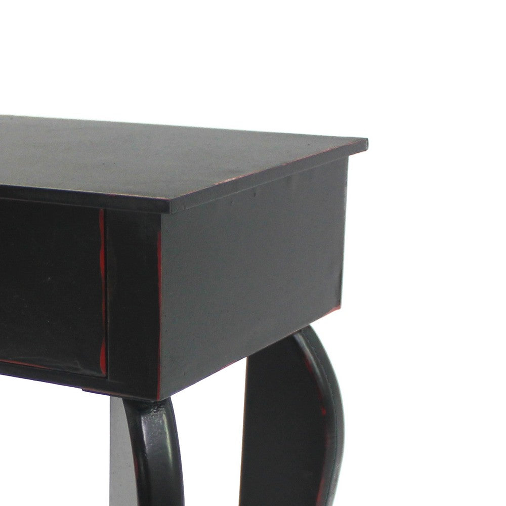 Table Top Organizer with 1 Drawer and 1 Bottom Shelf, Black - BM217291