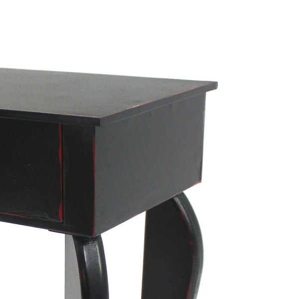 Table Top Organizer with 1 Drawer and 1 Bottom Shelf, Black - BM217291