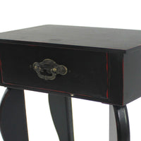 Table Top Organizer with 1 Drawer and 1 Bottom Shelf, Black - BM217291