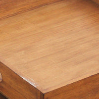 Rectangular Wooden Serving Tray with Cut Out Handles, Set of 2, Brown - BM217293
