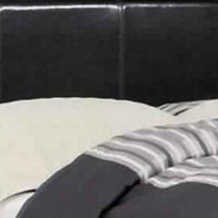 Platform Style Leatherette California King Bed with Tapered Feet , Brown - BM217420