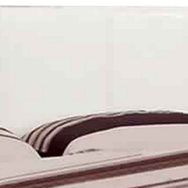 Leatherette Platform Style Queen Size Bed with Tapered Block Feet, White - BM217432