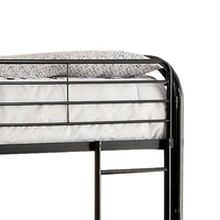 Industrial Style Full over Full Metal Bunk Bed with Tubular Frame, Black - BM217482