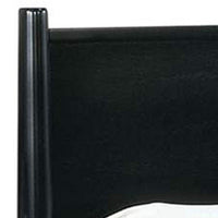 Wooden Eastern King Size Bed with Panel Headboard, Black - BM217642